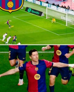 Robert Lewandowski gives Barca the lead with a perfect penalty
