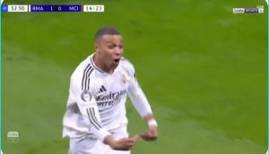 Mbappe's second world-class and legendary goal against Manchester City in the Champions League today