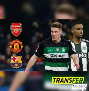 Barcelona has reached an agreement to transfer Arsenal’s target for £83 million. Gyökeres is set to join Manchester United.