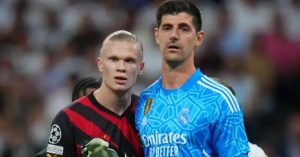 Erling Haaland would score a lot at Real Madrid’ – Thibaut Courtois feels Manchester City star could be a phenomenon at the Santiago Bernabeu