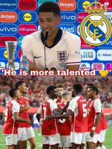 I’m not trying to downgrade my teammate but to be honest He’s a better player player and also have shot accuracy than Valverde,I have trained with both of them and I know the potential both of them has”, Real Madrid superstar Jude Bellingham named the ONE Arsenal player who has better shot accuracy than Valverde