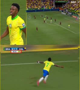 Vinicius Junior saves Brazil from stumbling with a historic goal in the final seconds after a dramatic scenario that caused hysteria among Brazilian fans.