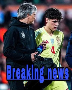 Centre back injured playing for Spain against Netherlands and undergoes tests on return to Barcelona