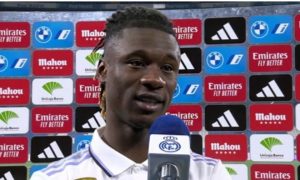 Eduardo Camavinga spoke to the media following Real Madrid’s 2-1 win over Atlético Madrid in the first leg of their UEFA Champions League Round of 16 match, acknowledging his part in Atlético’s equalizer but stating he didn’t appreciate being solely blamed for the goal.