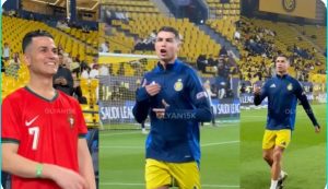 Watch Ronaldo's conversation and surprising reaction when he saw his lookalike in the stands: "You are ugly and you don't look like me!"