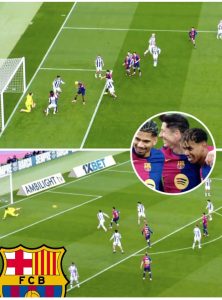 2 goals in 4 minutes from Araujo and Lewandowski 😍 Barca enjoying the game