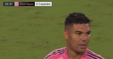 Watch Casemiro’s first goal for Inter Miami… a brilliant header from Messi’s corner that sent the entire stadium into a frenzy!
