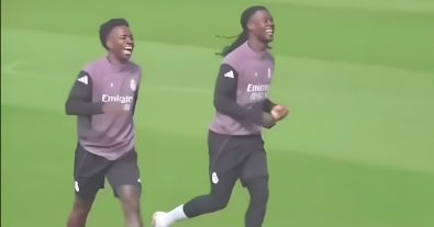 Behind the scenes of Real Madrid’s heated training session.. Vinicius’ legendary skill and Mbappe and Bellingham’s reactions shock everyone!