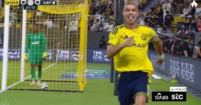 Ronaldo’s Incredible Goal Against Abha, the Moment He Recorded the First Flying Act in the Saudi League This Season, and Fares Awad’s Insane Reaction During the Commentary